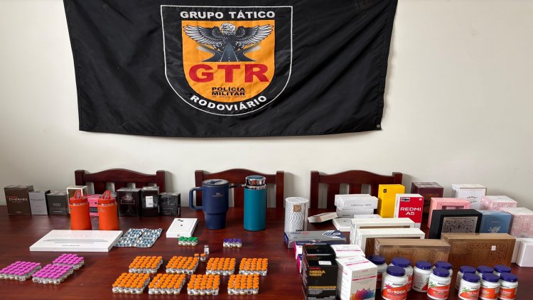 Policia Militar Rodoviaria apreende R$ 250 Mil em Medicamentos Controlados e Produtos Importados na rodovia MG 426