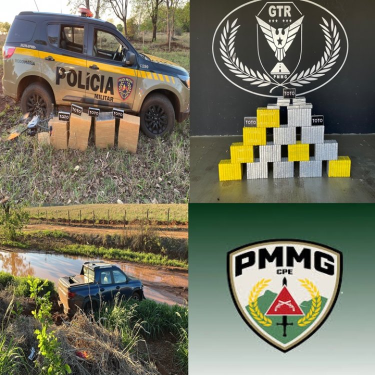 GTR da Policia Militar Rodoviaria De Iturama Apreende 160 Quilos De Cocaina Apos Perseguicao De 40 Quilometros Na Mgc-497